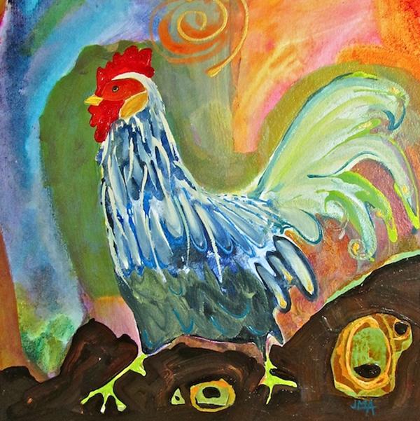 Gallo del Sol (framed)