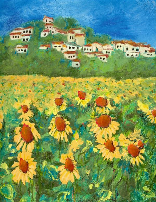 Girasoli Nella Valle (framed)